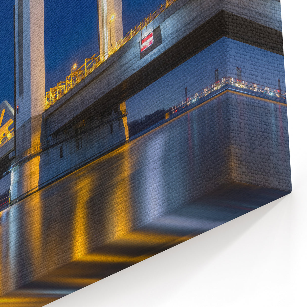 Amsterdam Wall Art - Illuminated Bridge Over Water Amsterdam Scenic Prints