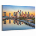 Framed Philadelphia Photography - Skyline and River at Sunset Art