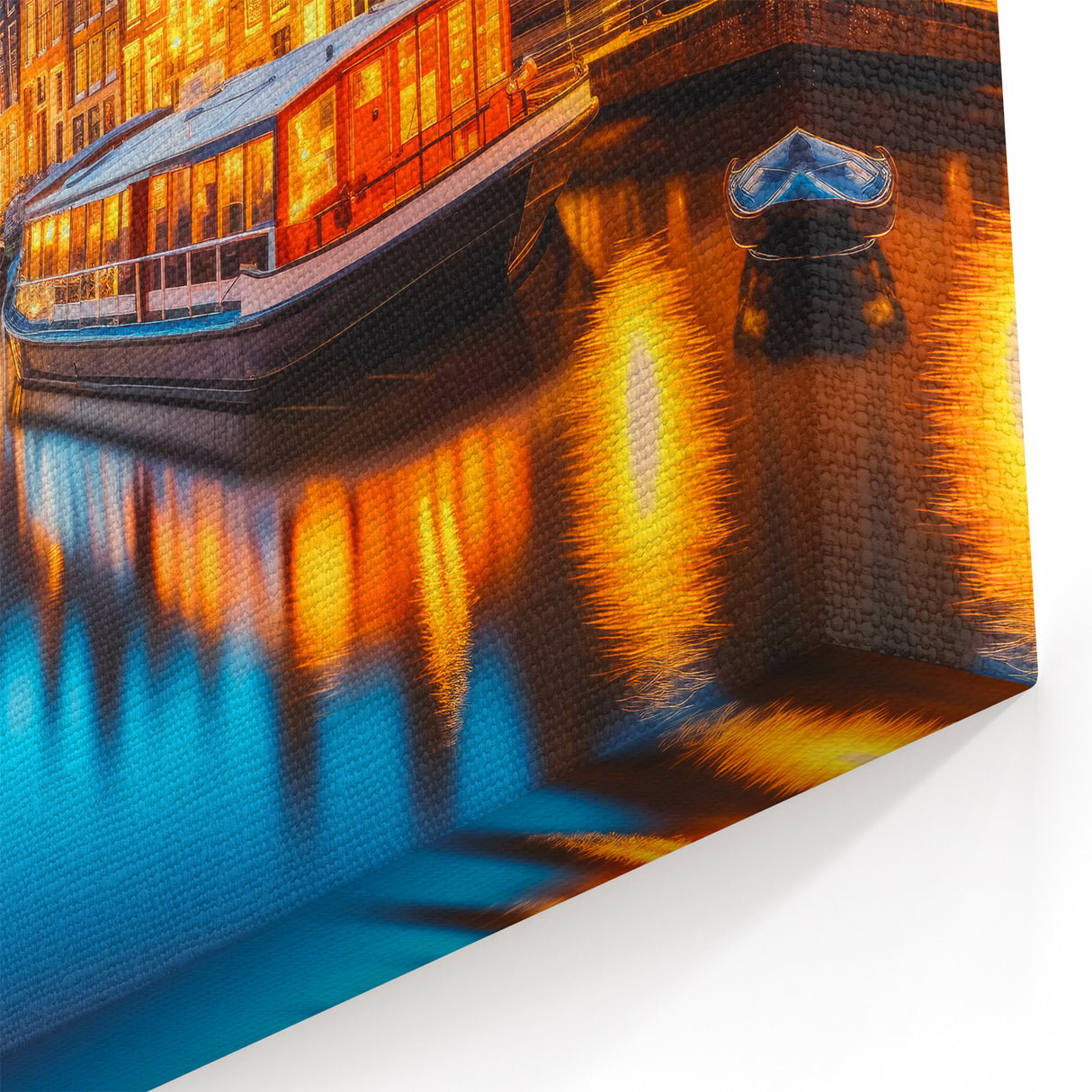 Amsterdam Scenic Prints - Glowing Canals and Reflections Amsterdam Wall Art