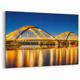 Amsterdam Canals Art - Illuminated Arch Bridge Reflection Amsterdam Prints