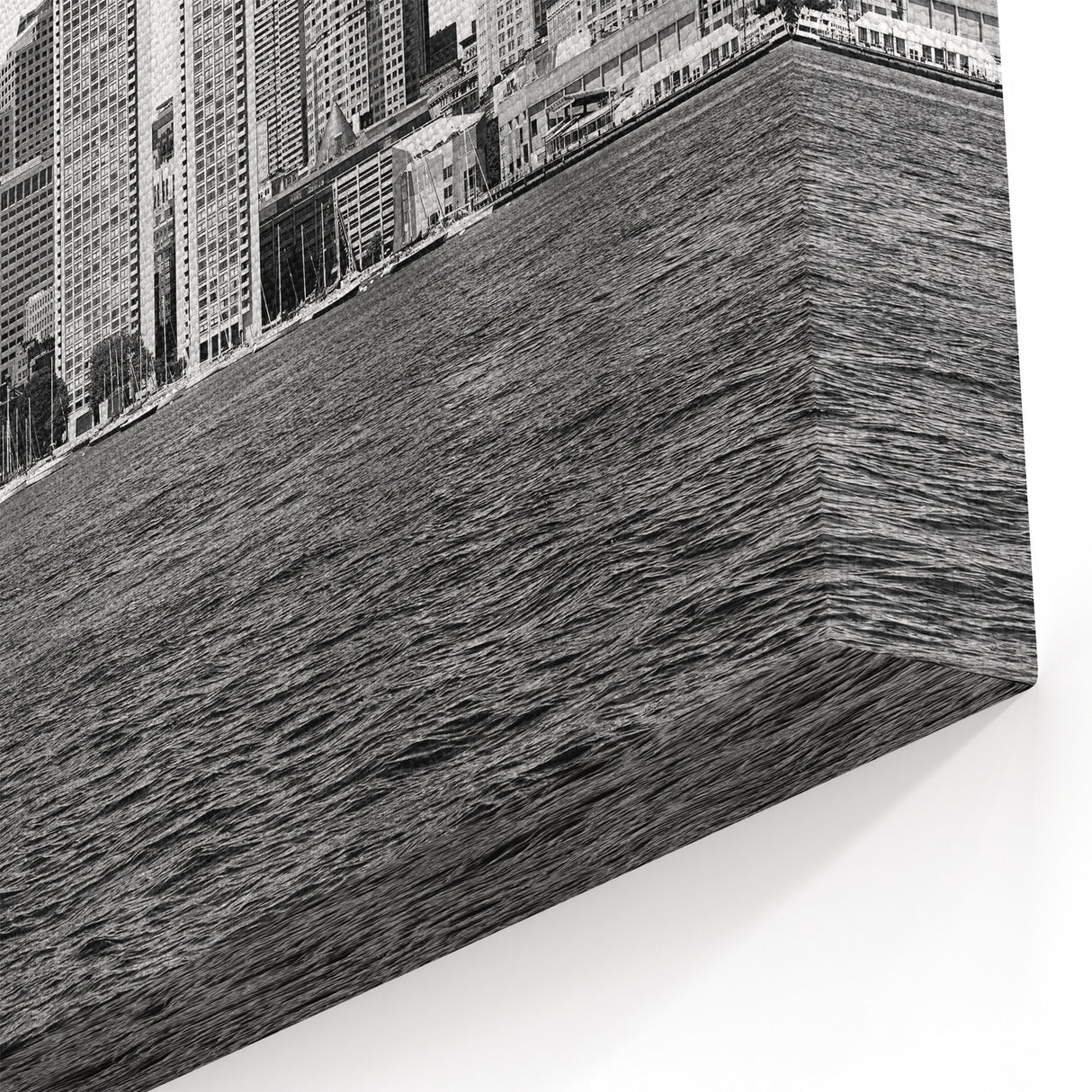 Boston Skyline Black and White – Massachusetts Cityscape Wall Art Print