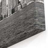 Boston Skyline Black and White – Massachusetts Cityscape Wall Art Print