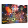 Framed Philadelphia Photography - City Hall Fireworks Celebration Art