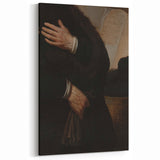 Dark Academia Portrait Detail Wall Art | Vintage Gothic Hands and Scroll