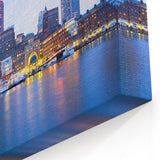 Boston Waterfront Skyline – Massachusetts Cityscape Wall Art Print