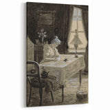 Dark Academia Wall Art - Atmospheric Writing Scene for Moody Decor