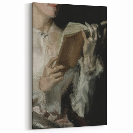 Dark Academia Wall Art - Classic Literature Reading Scene for Decor
