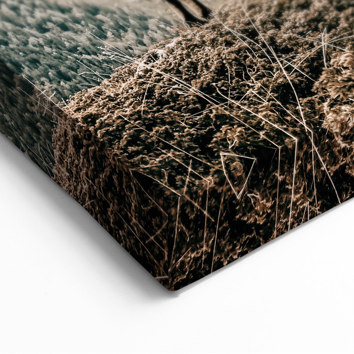 Rustic Farmhouse Wall Art - Vintage-Inspired Mountain Scene with Wildlife