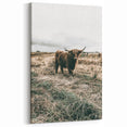 Farmhouse Wall Art - Highland Cow in Rustic Field for Country Decor