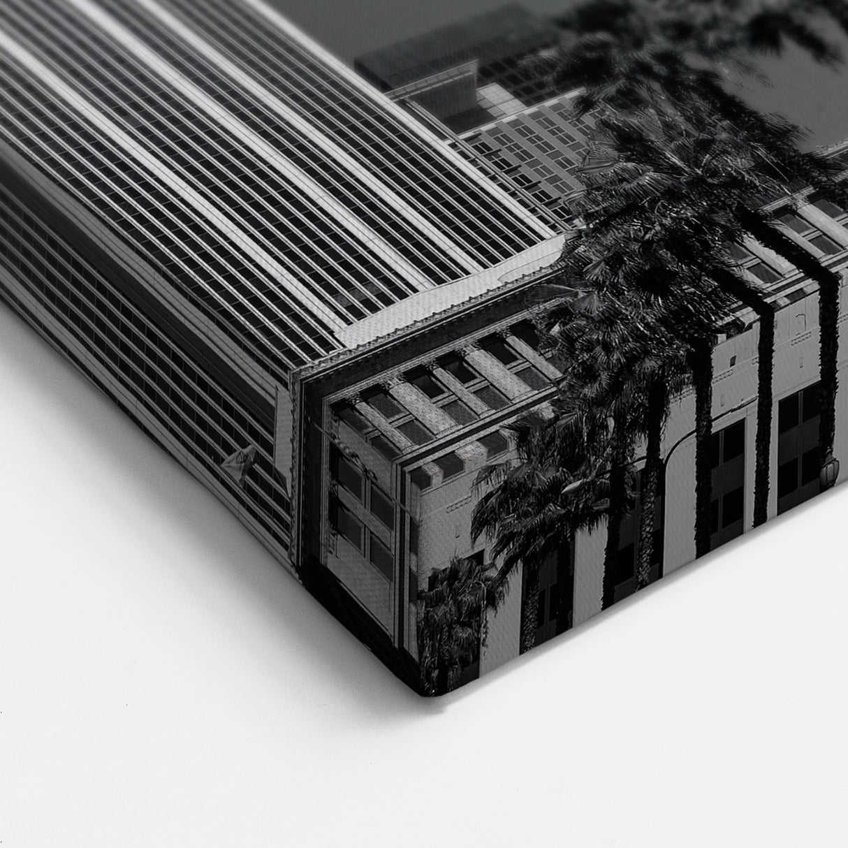 Los Angeles Skyline Art - Iconic LA Cityscape with American Flag