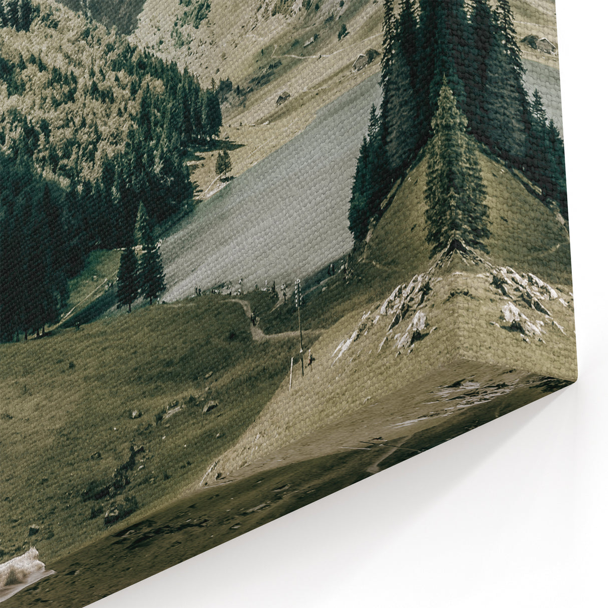 Farmhouse Wall Art - Tranquil Cow in Mountain Valley for Rustic Decor