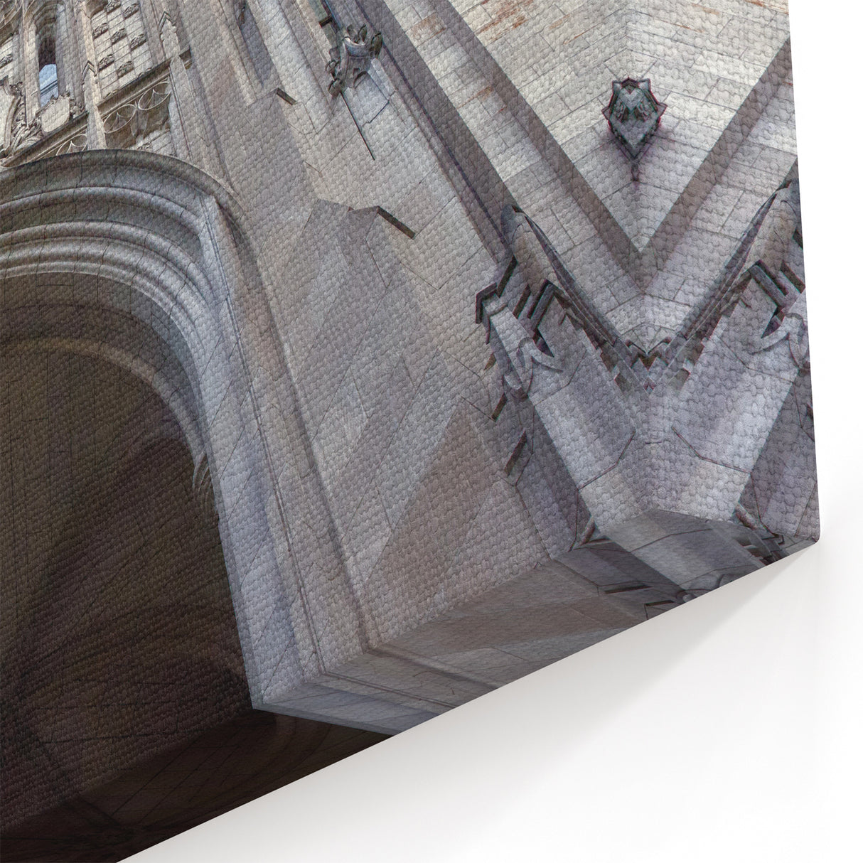 Modern Pittsburgh Cityscape Art – Gothic Architecture Night Canvas Print