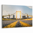 Pittsburgh Landmarks Canvas Prints – Sunset on Iconic Yellow Bridge Art