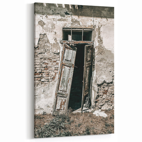 Farmhouse Wall Art - Rustic Weathered Door with Vintage Appeal for Decor
