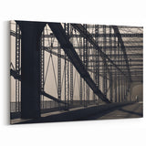 Artistic Pittsburgh Photography – Black and White Bridge Architectural Print