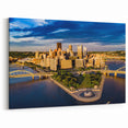 Modern Pittsburgh Cityscape Art – Aerial View of Skyline and Rivers Print