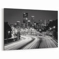 Vintage Map of Pittsburgh Prints – Black and White Cityscape at Night