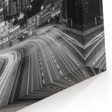 Vintage Map of Pittsburgh Prints – Black and White Cityscape at Night