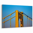 Pittsburgh Landmarks Canvas Prints – Close-Up of Iconic Yellow Bridge
