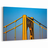 Pittsburgh Landmarks Canvas Prints – Close-Up of Iconic Yellow Bridge