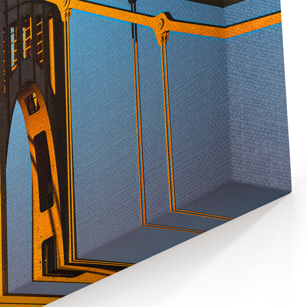 Pittsburgh Landmarks Canvas Prints – Close-Up of Iconic Yellow Bridge