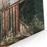 Farmhouse Wall Art - Rustic Wooden Barn Surrounded by Nature for Decor
