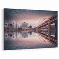 Vintage Map of Pittsburgh Prints – Reflection Cityscape and Bridge Art