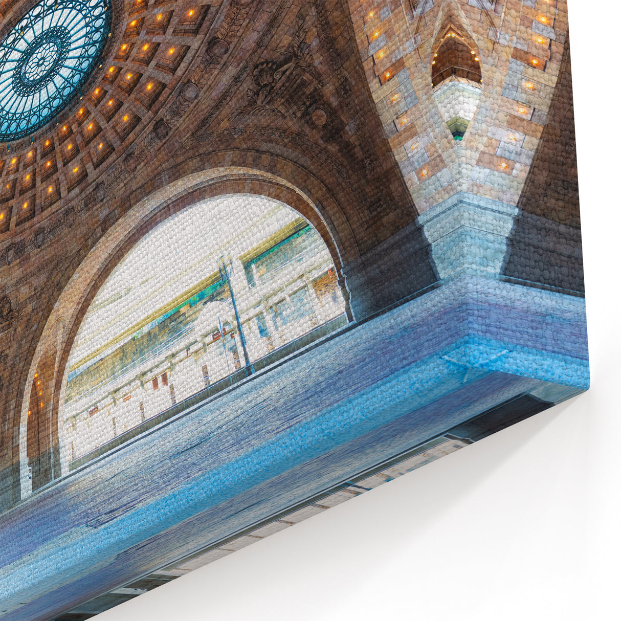 Pittsburgh Skyline Wall Art – Union Station Dome Architectural Photography