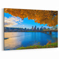 Scenic Rolled Canvas Prints of Portland - Fall Foliage with City Skyline
