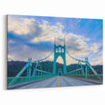 Custom Portland Cityscape Wall Art - St. Johns Bridge Scenic View