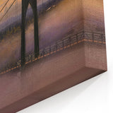 Artistic Portland Oregon Prints - St. Johns Bridge at Sunset with Mt. Hood