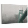Portland Landmarks Acrylic Glass Art – St. Johns Bridge in the Mist