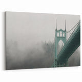 Portland Landmarks Acrylic Glass Art – St. Johns Bridge in the Mist