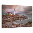 Artistic Portland Oregon Prints – Lighthouse and Rocky Coastline View
