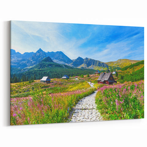 Polish Landscape Paintings - Tatra Mountains and Highland Meadows