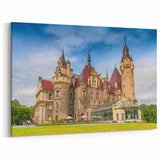 Poland Canvas Art - Majestic Moszna Castle Architectural Wonder