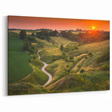 Polish Scenery Prints - Rolling Hills and Sunset in Rural Poland