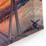 Warsaw Cityscape Art - Sunset Over Świętokrzyski Bridge