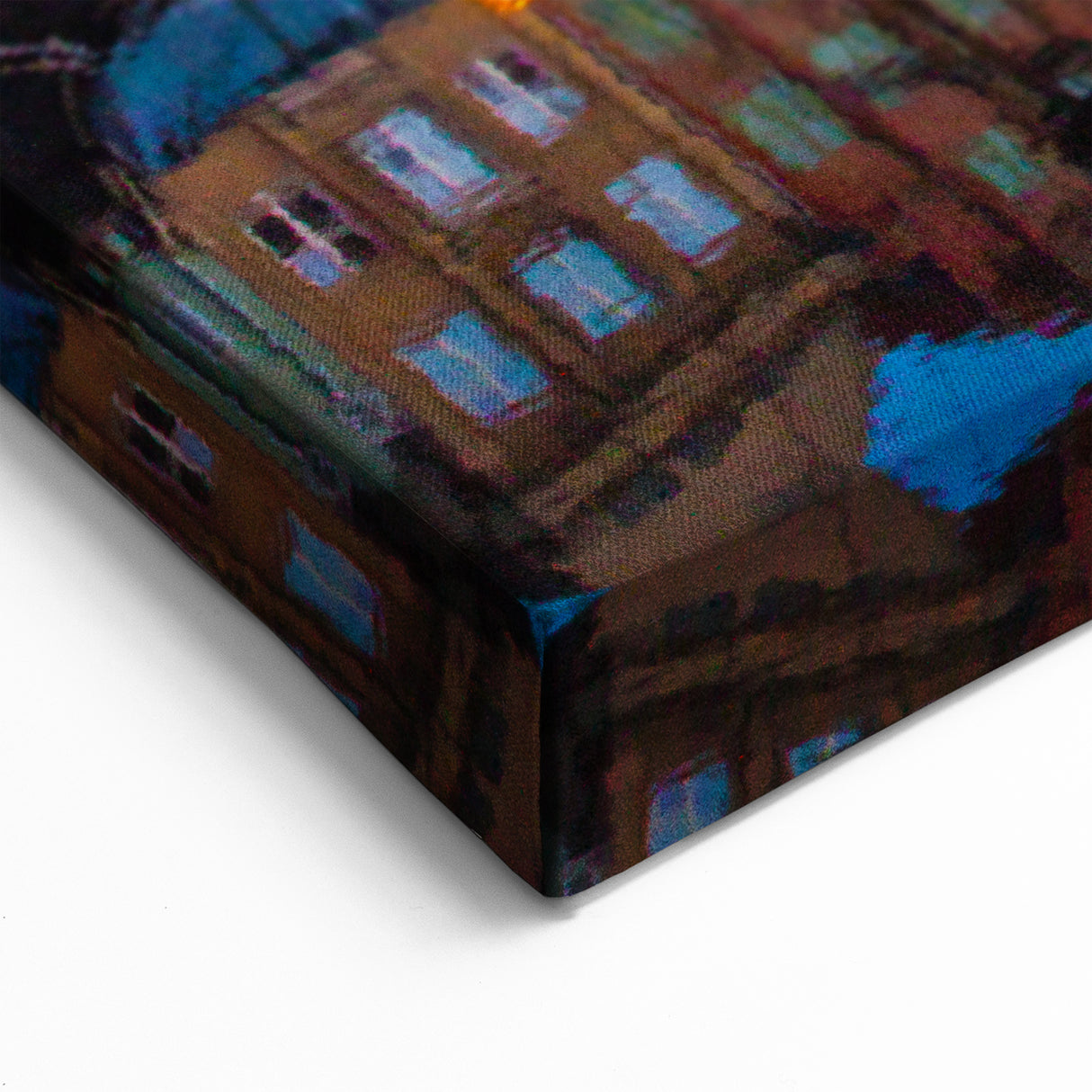 Polish Landscape Paintings - Gdańsk Waterfront Reflection at Dawn