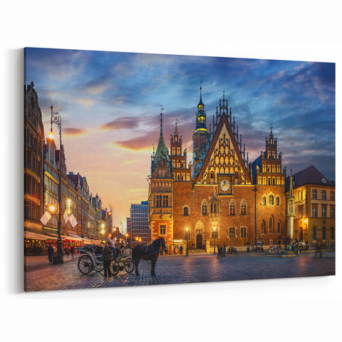Poland Wall Art - Wrocław Town Hall at Twilight