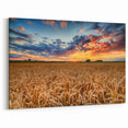 Poland Travel Photography - Golden Wheat Fields at Sunset