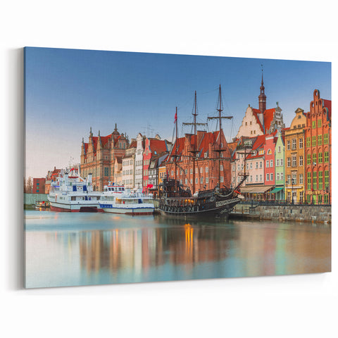 Polish Scenery Prints - Historic Gdańsk Waterfront Scene