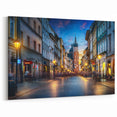 Krakow Wall Art - Evening Street View with St. Mary’s Basilica