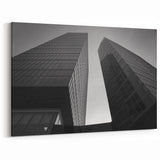 Warsaw Cityscape Art - Modern Architecture in Black and White