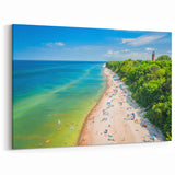 Poland Travel Photography - Baltic Sea Beach with Lighthouse