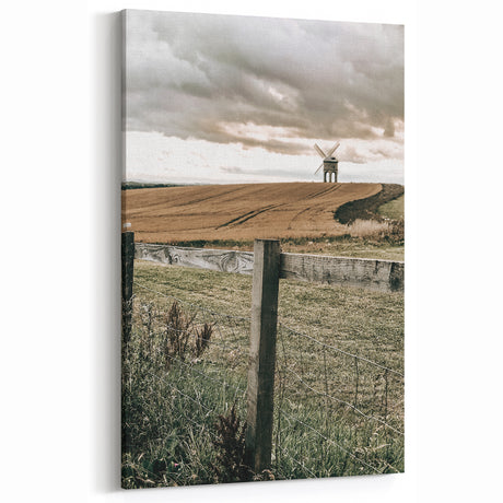 Windmill and Countryside Wall Art | Rustic Farmhouse Decor for Homes