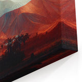 Polish Scenery Prints - Artistic Polish Flag Over Mountain Landscape