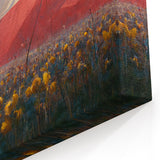 Polish Landscape Paintings - Polish Flag Over Wildflower Meadow