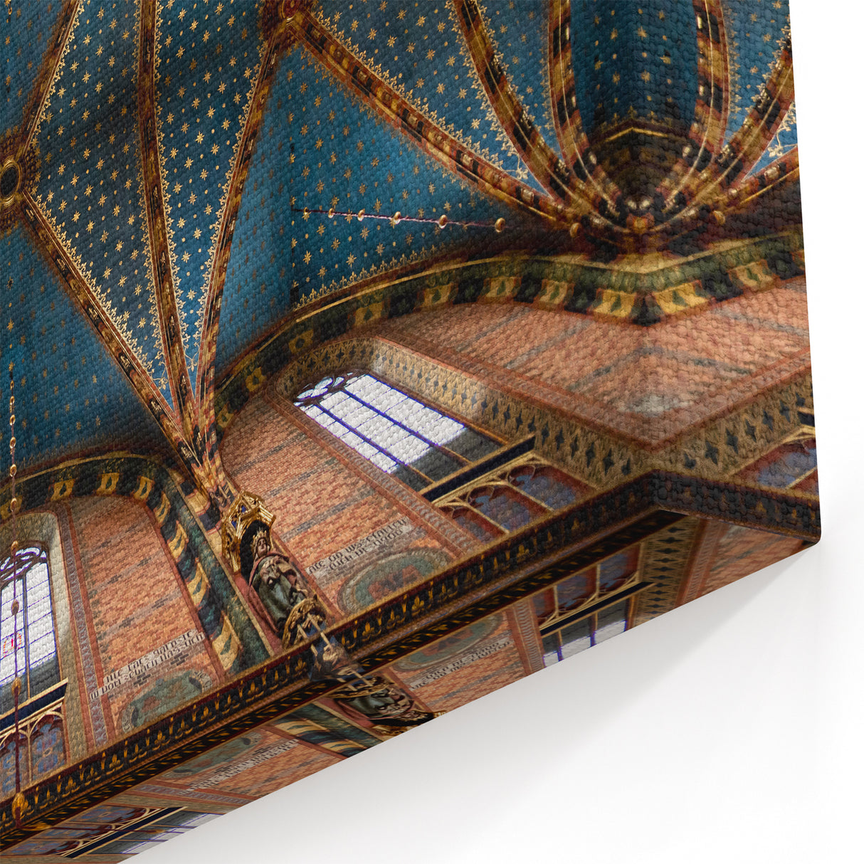 Poland Canvas Art - Starry Vaulted Ceiling of Historic Polish Architecture