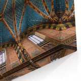 Poland Canvas Art - Starry Vaulted Ceiling of Historic Polish Architecture